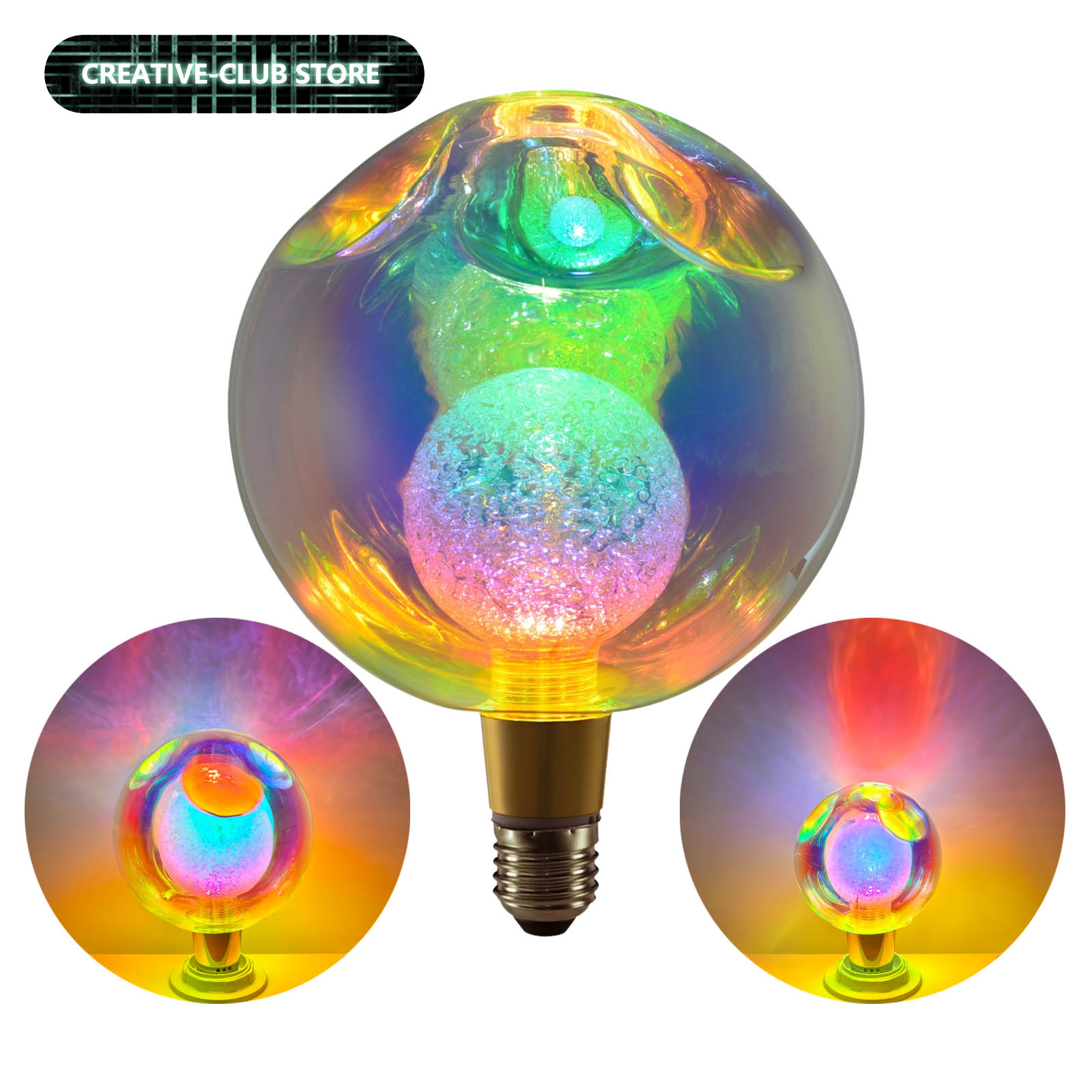 Vintage Lighting Decor - E27 P90 P120 P150 كرة مستديرة