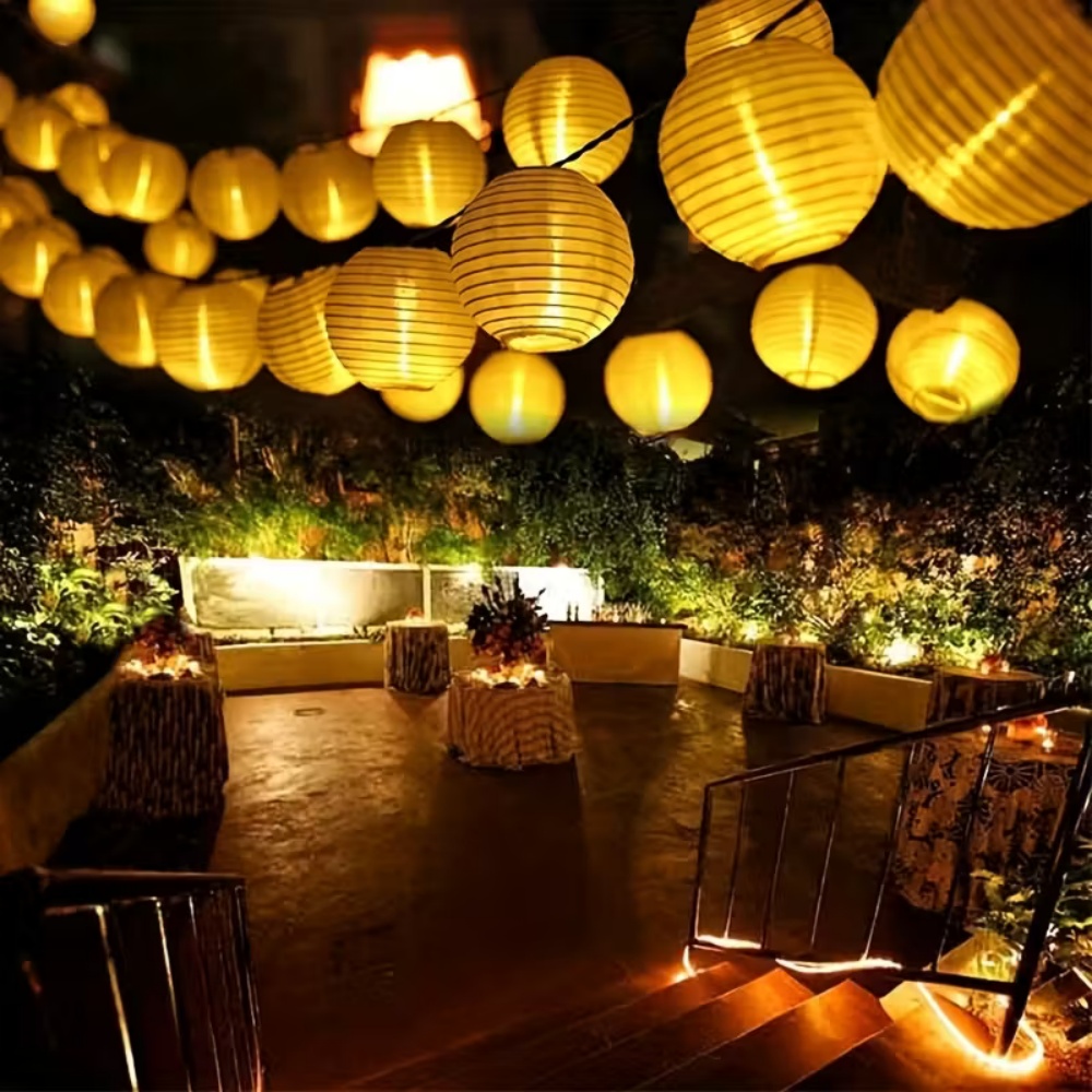 Lantern Paper Solar - سلسلة أضواء ورقية بـ 10 أو
