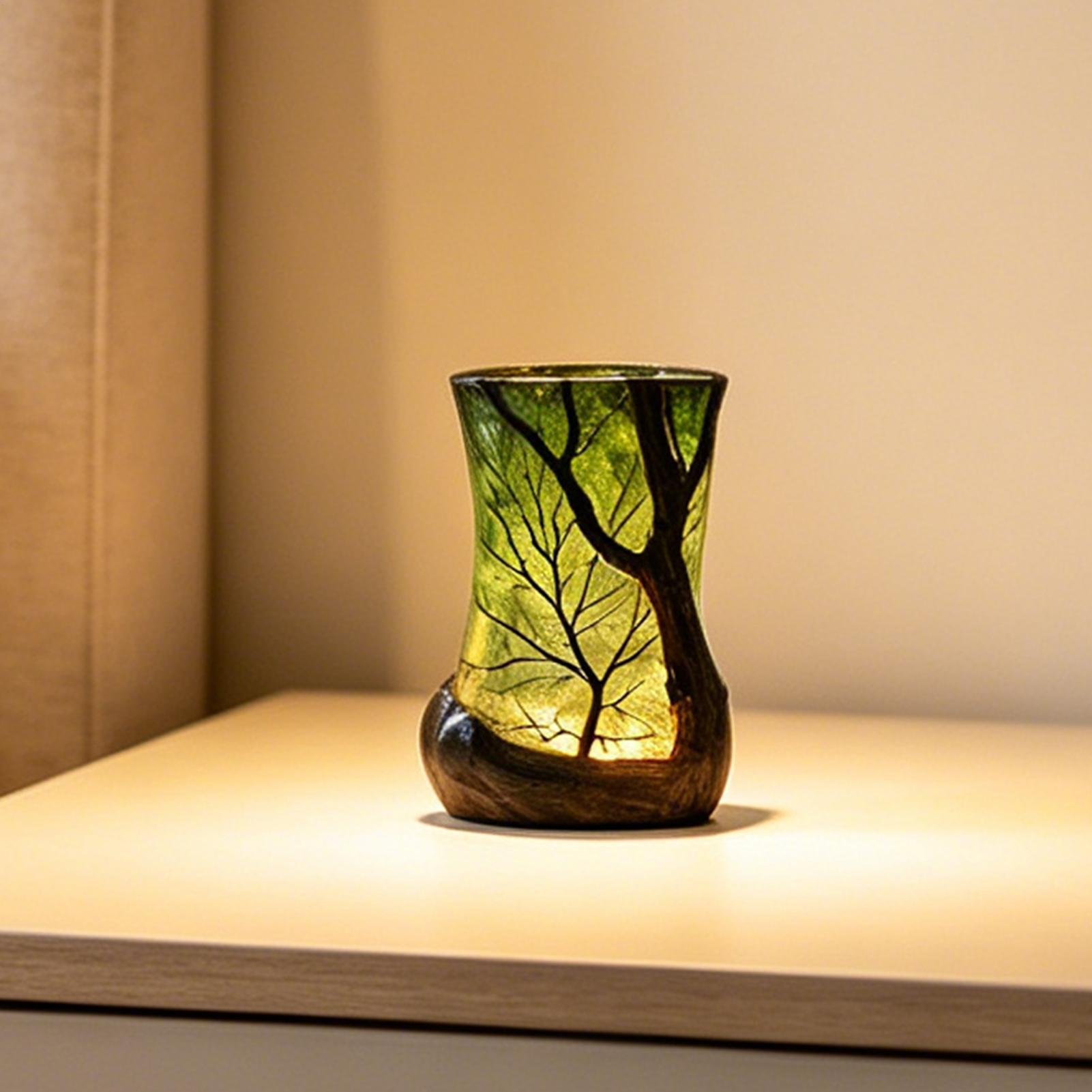 Lighting Decor For Home - مصباح طاولة جانبي على شكل غابة،
