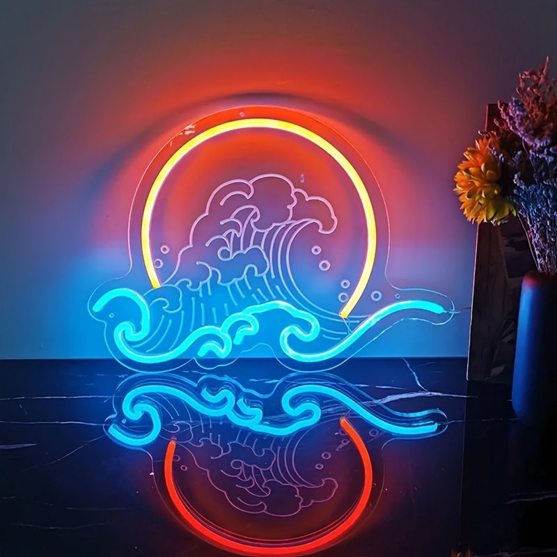 Lighting Decor Sunrise - موجة جدار ضوء النيون تسجيل شروق