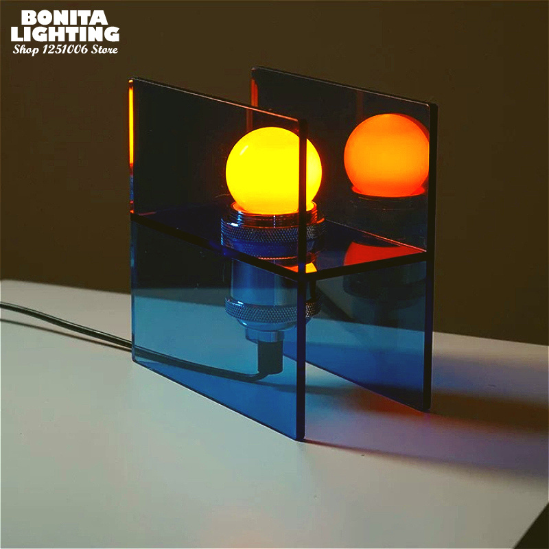 Lighting Decor Sunrise - مصباح طاولة أكريليك هندسي، إضاءة محيطية