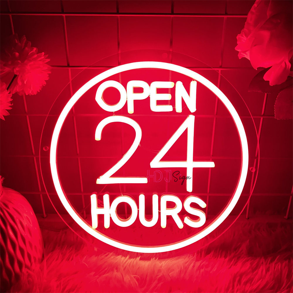 Decor Lighting Opening Hours - النيون Led علامات مفتوحة 24 ساعة