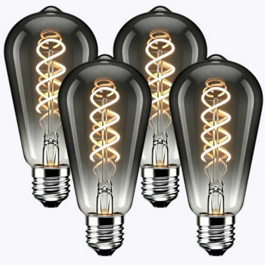 Vintage Lighting Decor - 4 قطع من مصابيح LED إديسون