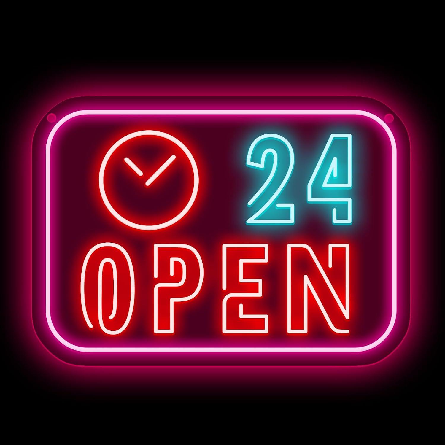 Decor Lighting Opening Hours - لافتة نيون على شكل ساعة تعمل