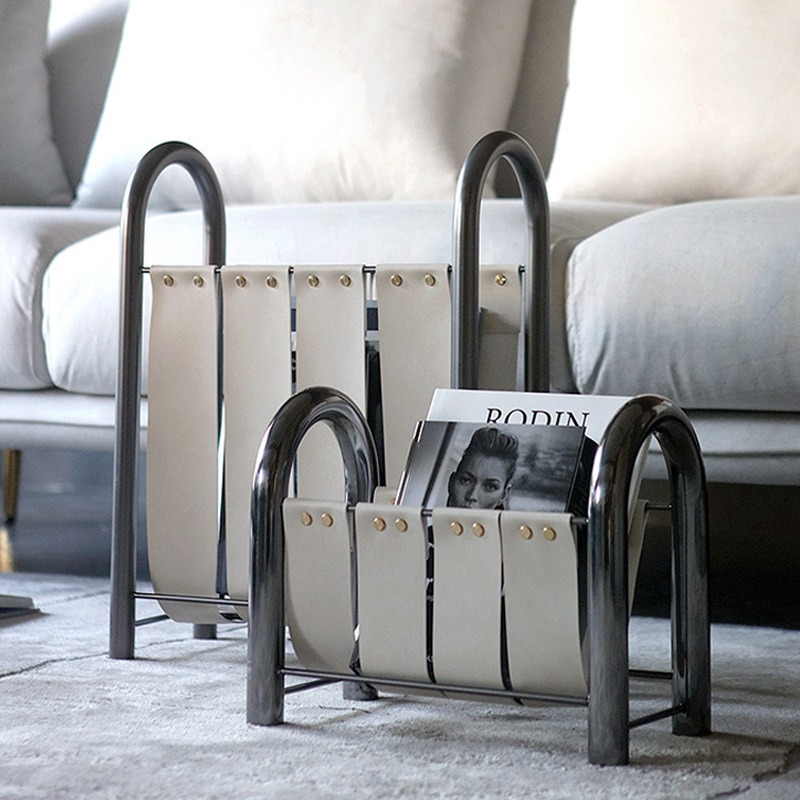 Lighting And Decor Magazine - مجلات معدنية فاخرة حديثة، رفوف كتب،