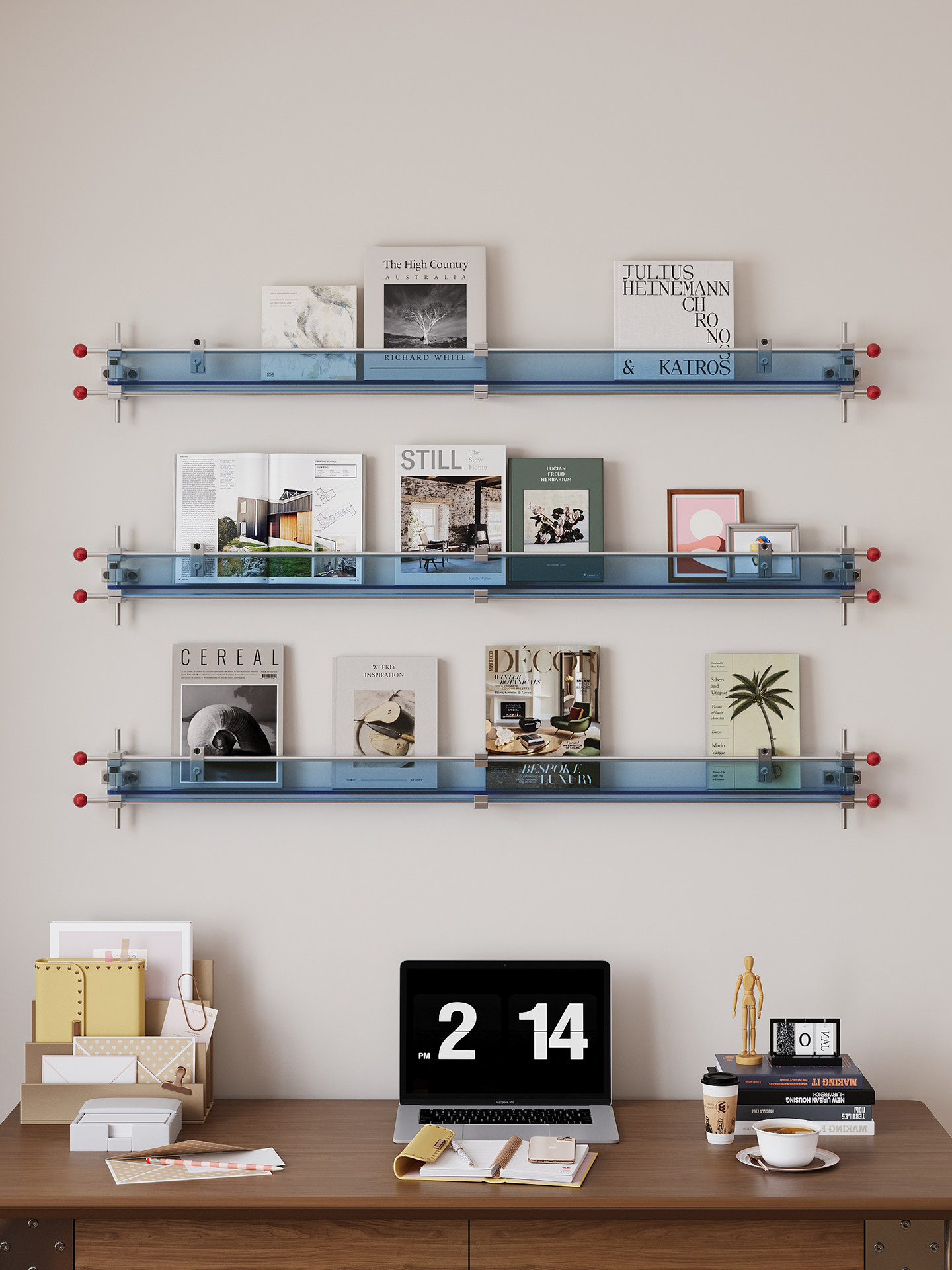رف مجلات أكريليك مضيء للتعليق  - مراجعة Lighting And Decor Magazine وسعره