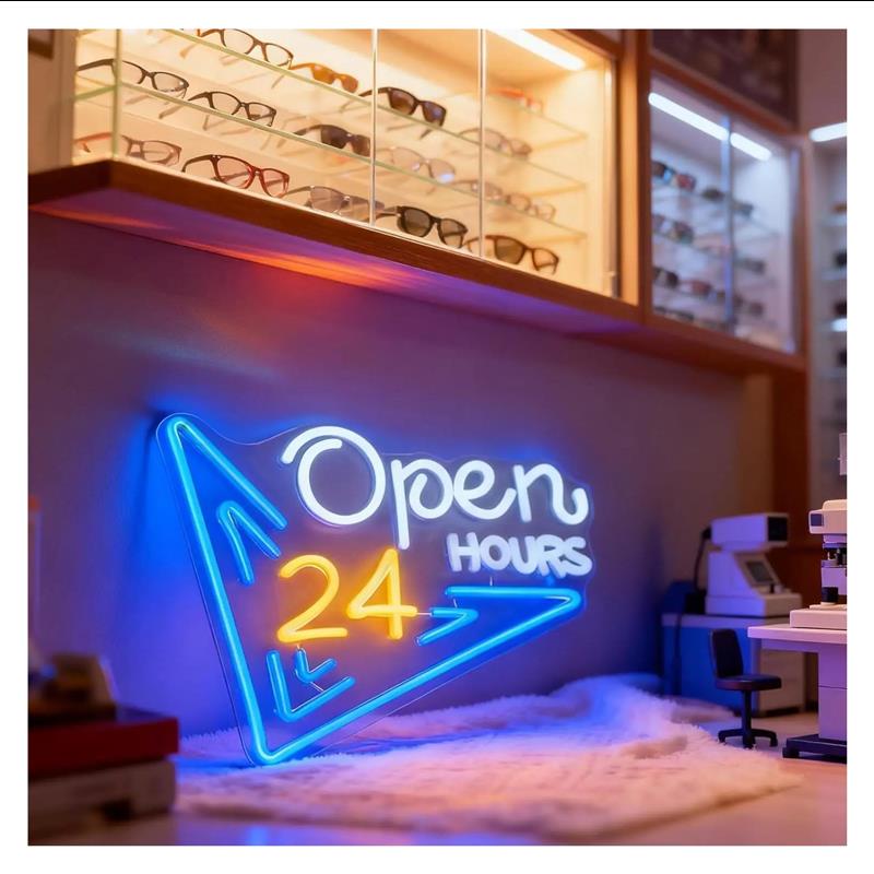 لافتة نيون مفتوحة على مدار 24  - مراجعة Decor Lighting Opening Hours وسعره