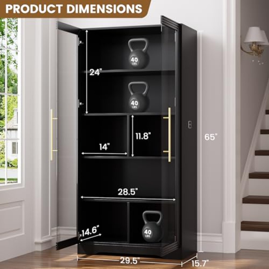 خزانة كتب بأبواب زجاجية وإضاءة - مراجعة Home Lighting & Decor St Catharines On وسعره