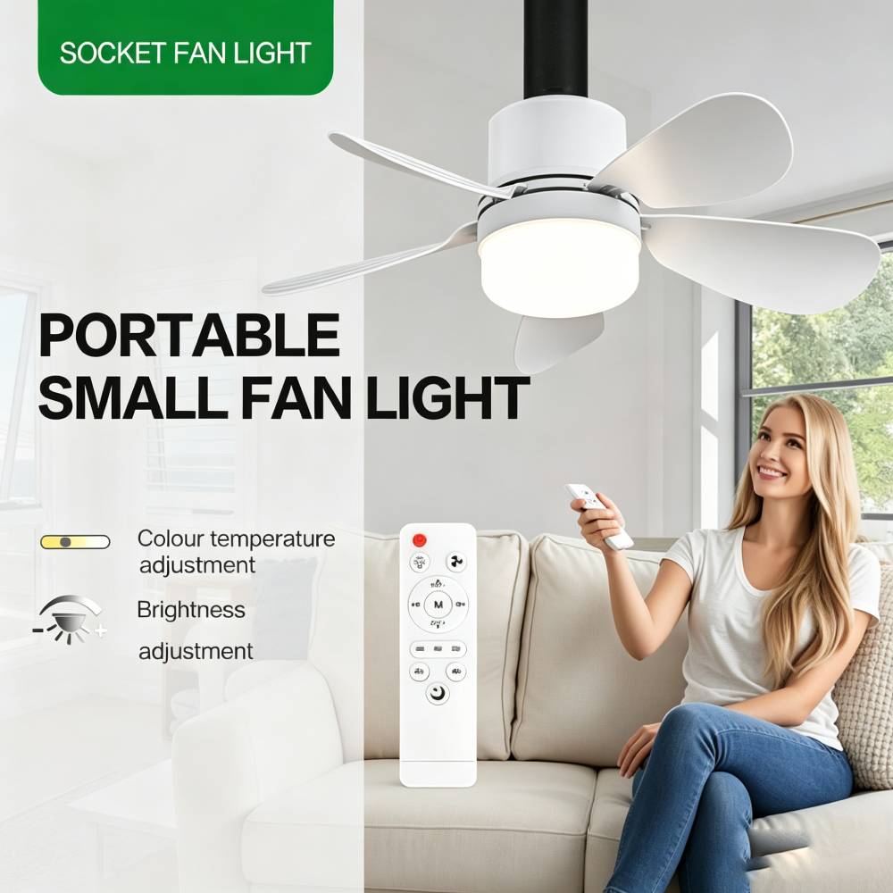 مروحة سقف صغيرة مع إضاءة LED و - مراجعة Lighting Decor For Home وسعره