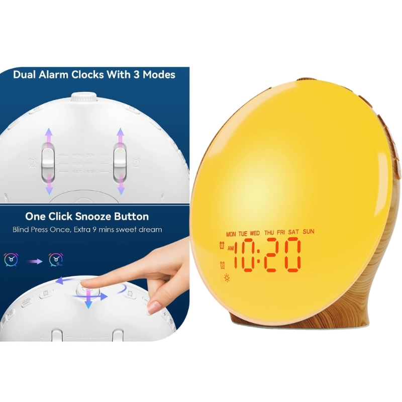 LED LED LED Wake Up Light Grai - مراجعة Lighting Decor Sunrise وسعره