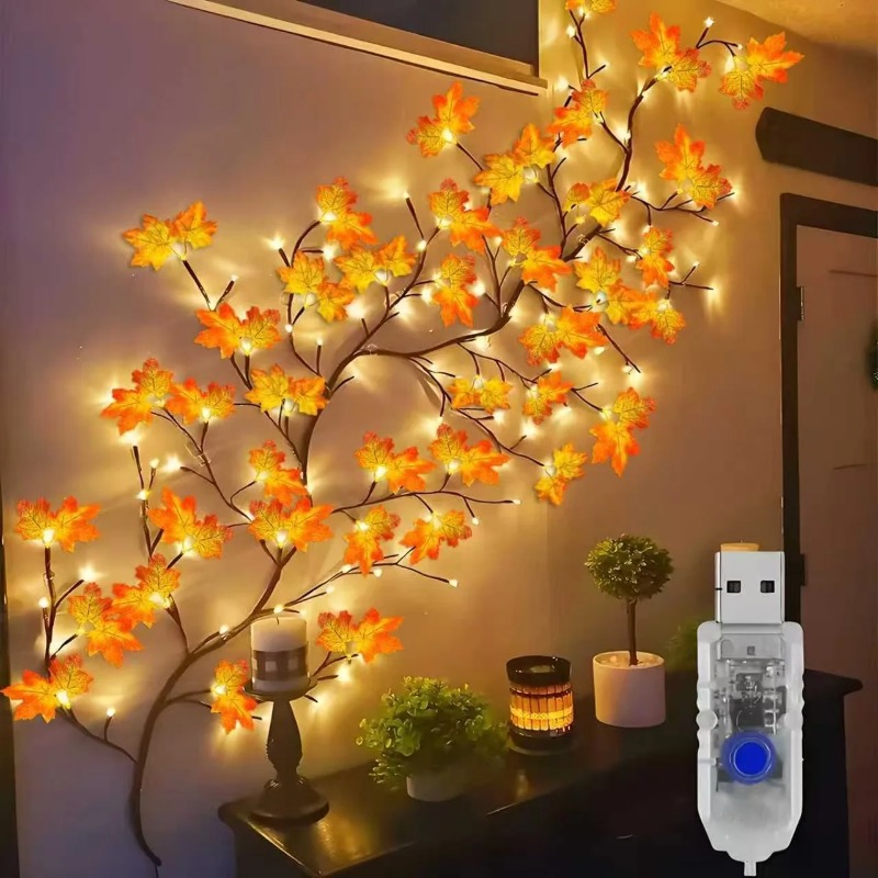 قلادة وردة على شكل ورقة القيقب - مراجعة Lighting Decor For Home وسعره