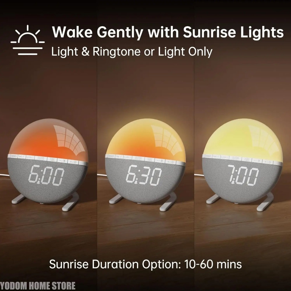 ساعة منبه مع إضاءة للاستيقاظ ب - مراجعة Lighting Decor Sunrise وسعره