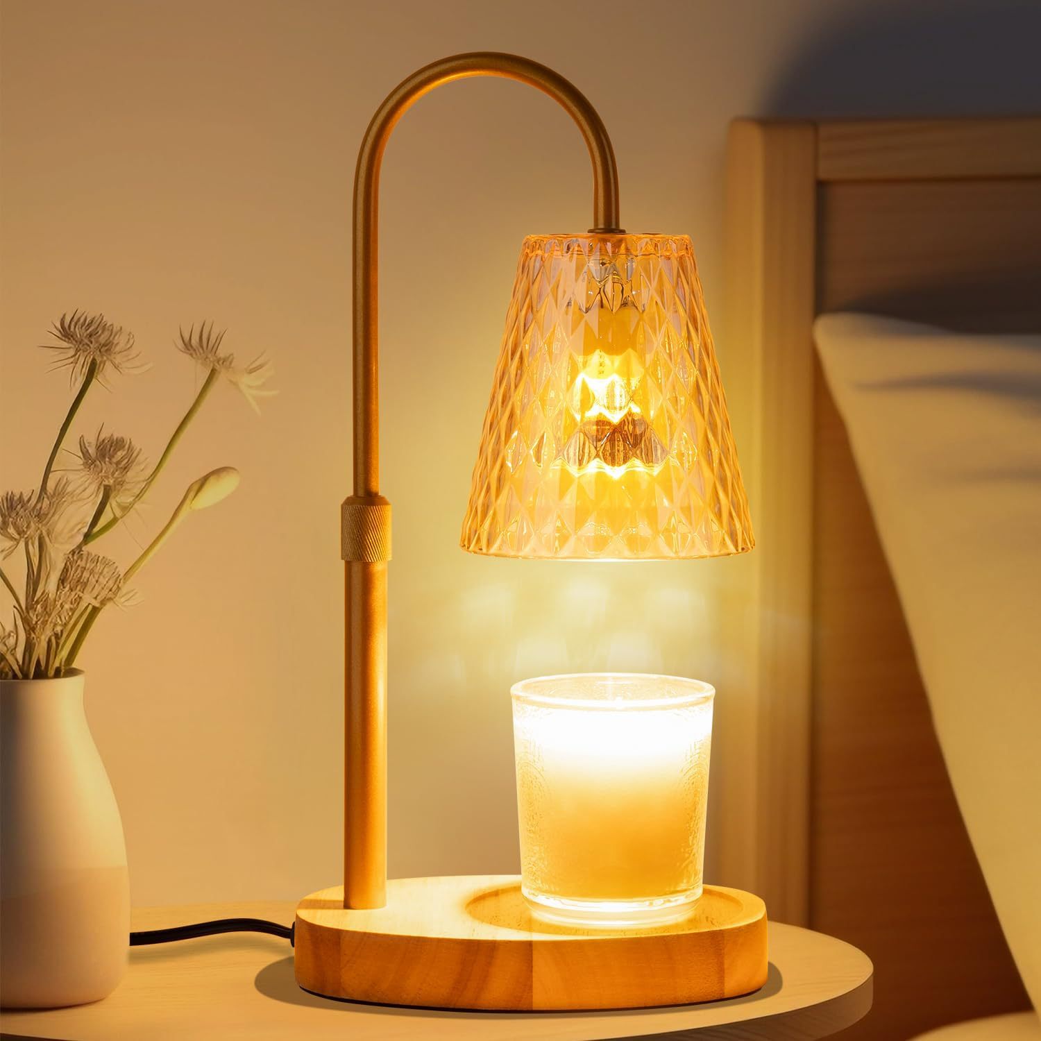 مصباح تسخين الشمع بدون لهب بتص - مراجعة Vintage Lighting Decor وسعره
