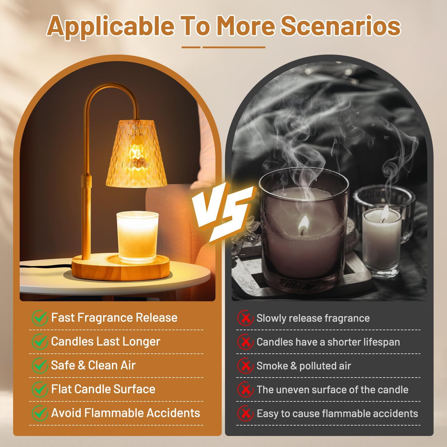 مصباح تسخين الشمع بدون لهب بتص - مراجعة Vintage Lighting Decor وسعره