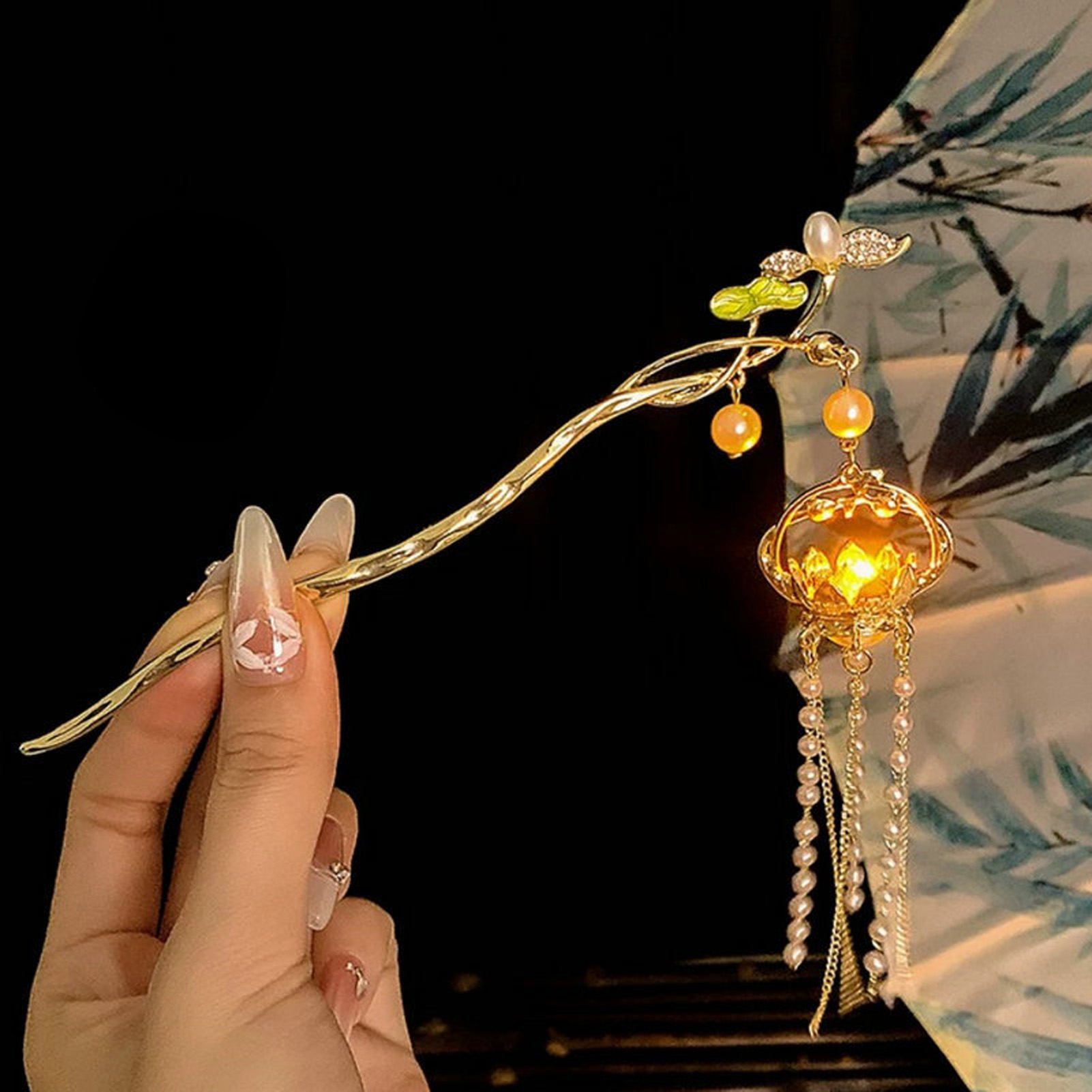 دبوس شعر على شكل زهرة مضيئة لل - مراجعة Vintage Lighting Decor وسعره