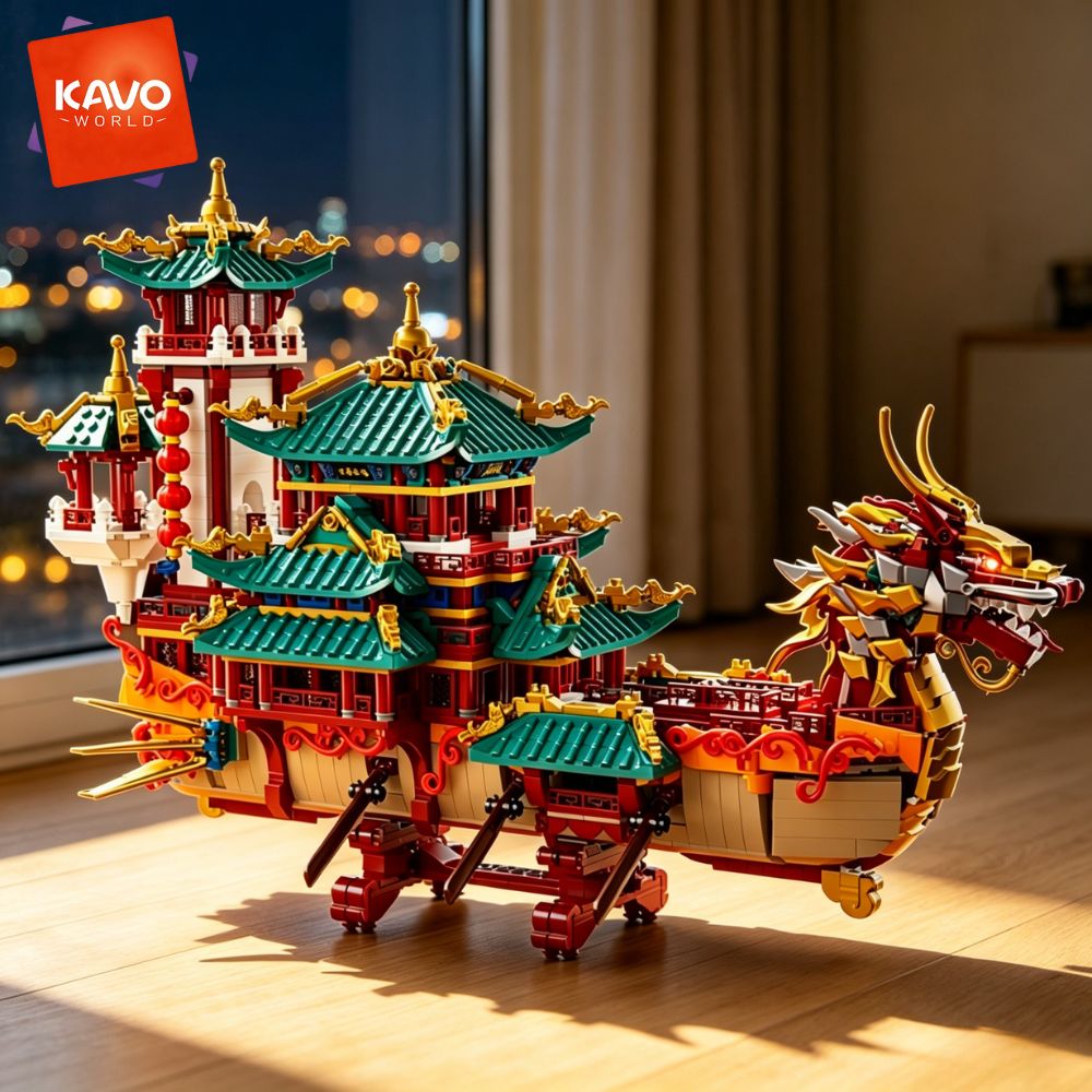 KAVOWORLD 2453 قطعة مكعبات بنا - مراجعة Lantern Paper Solar وسعره