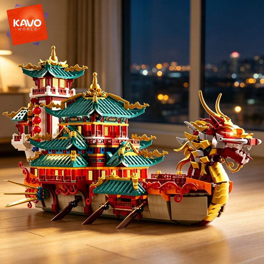 KAVOWORLD 2453 قطعة مكعبات بنا - مراجعة Lantern Paper Solar وسعره