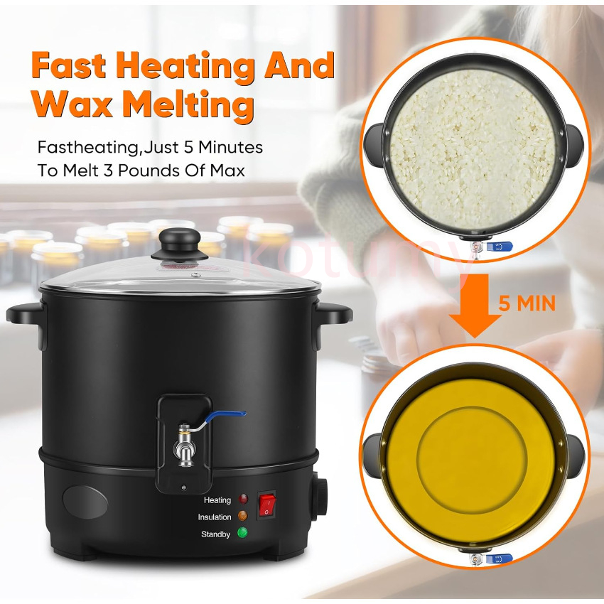 6L صغيرة الشمع Melter البارافي - مراجعة Wax Melter Electric وسعره