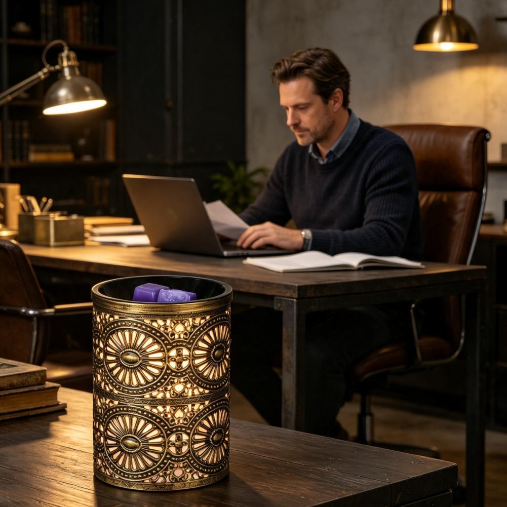 شمعدان حديدي ذهبي هندسي الشكل  - مراجعة Lighting Decor For Home وسعره