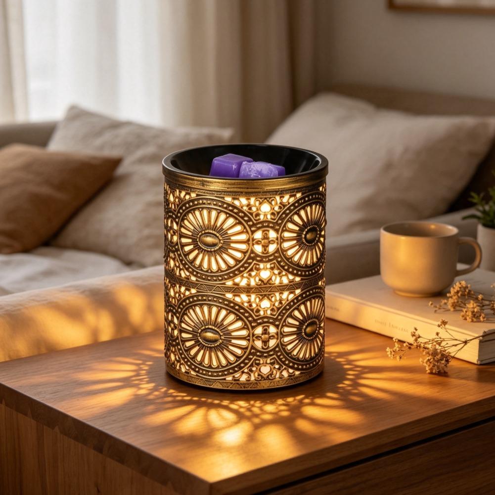 شمعدان حديدي ذهبي هندسي الشكل  - مراجعة Lighting Decor For Home وسعره