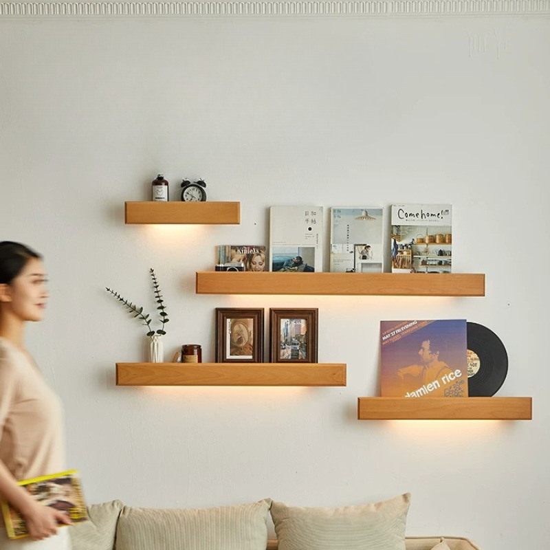 رف تخزين خشبي صلب للحائط، منظم - مراجعة Lighting And Decor Magazine وسعره
