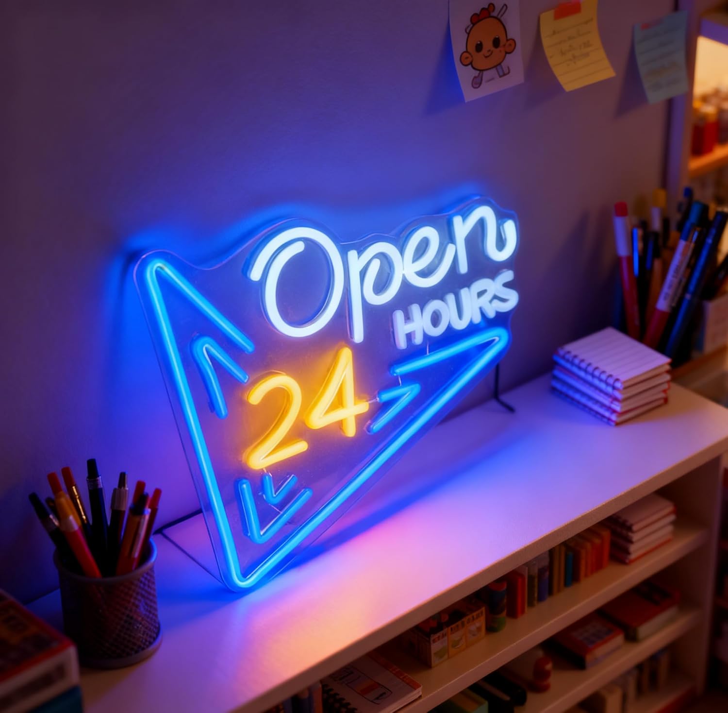 لافتة نيون LED مفتوحة على مدار - مراجعة Decor Lighting Opening Hours وسعره