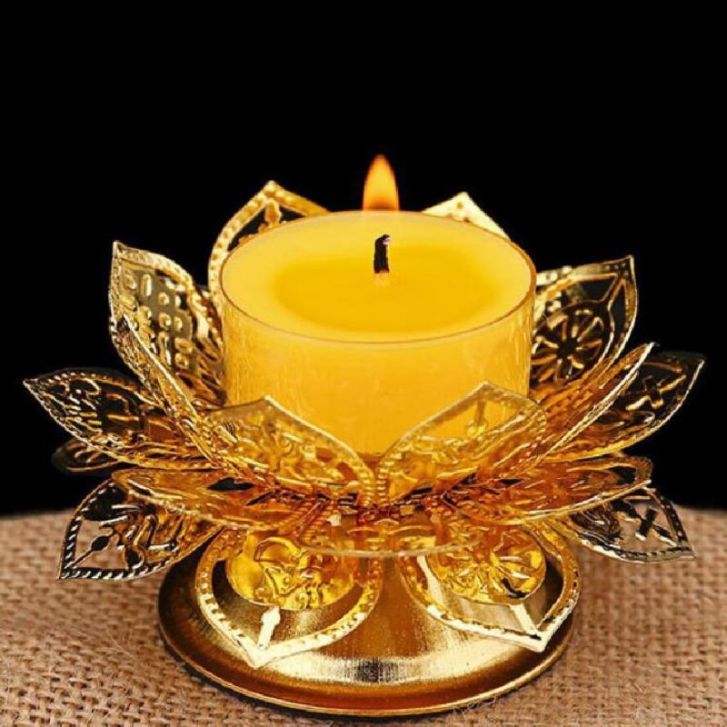 حامل شمعة الشاي بتصميم زهرة ال - مراجعة Vintage Lighting Decor وسعره